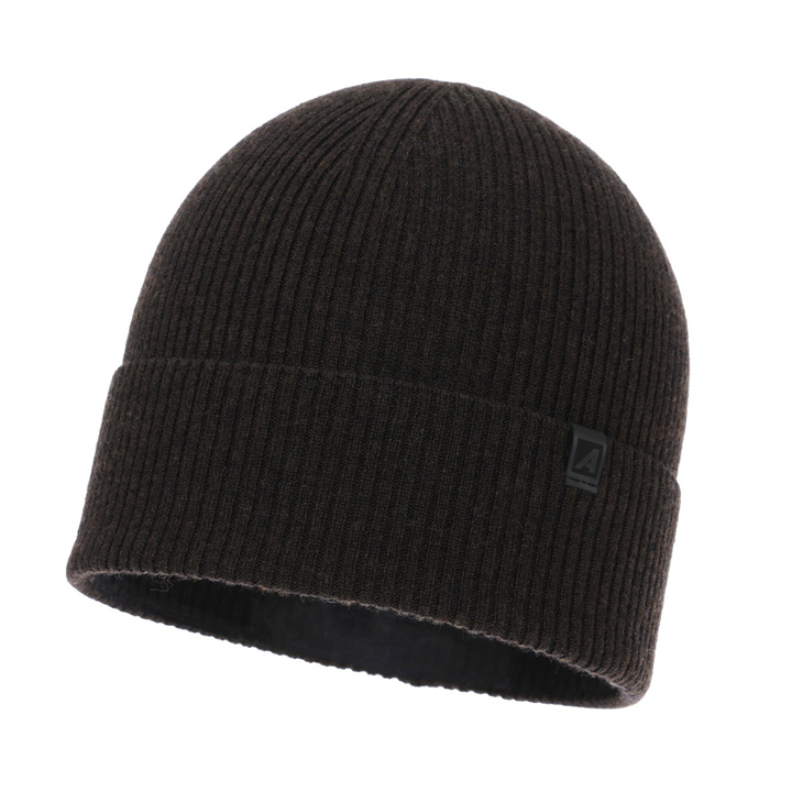 Wintermütze Herren, braun, mit Merinowolle und Kaschmir, Azuryt