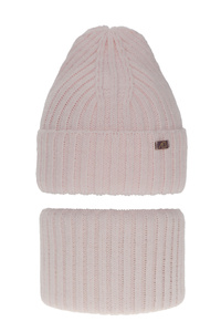 Winterset Mädchen: Mütze und Schlauchschal Rosa Valentine