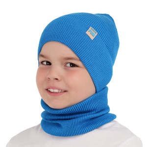 Herbst und Frühlingsset Jungen: Mütze und Schlauchschal Grün Ottavio