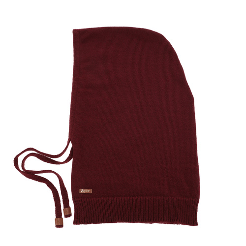 Balaclava für Damen, bordeaux, mit Merinowolle, Elizabeth
