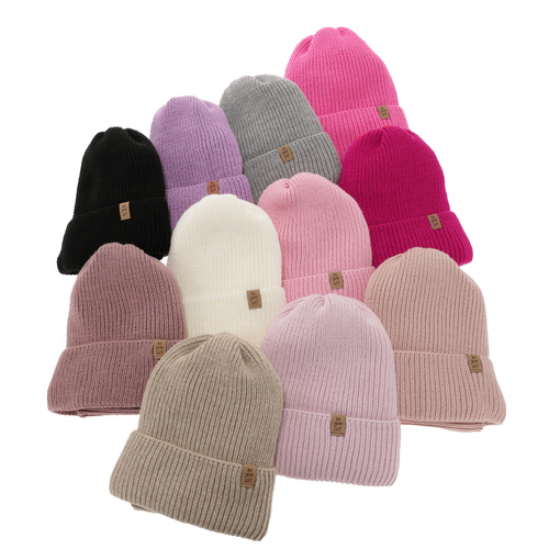 Winterset für Mädchen: Mütze und Schlauchschal in Amaranth Edera