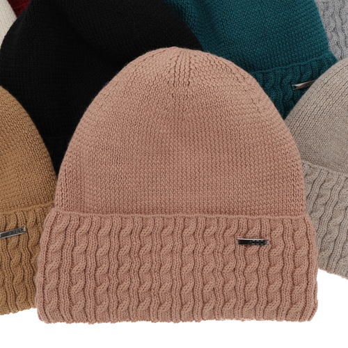 Wintermütze Damen aus Merinowolle in der Farbe camel Febe