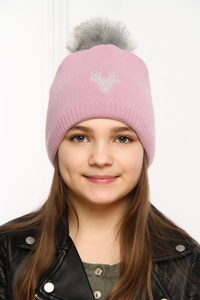 Wintermütze Damen mit Bommel Grün Driada