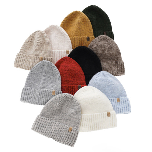 Wintermütze Damen aus Merinowolle in Braun Alvara