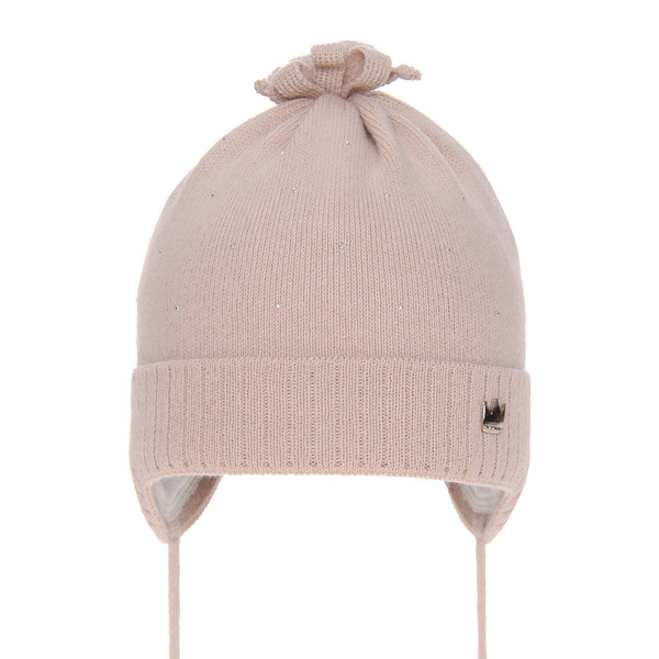 Herbst und Frühlingsmütze für Mädchen Beige Oliwka