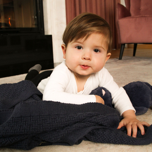 Baby und Kinder Decke aus 50% Bambus-Fasern, 50% Bamwolle Grau Pony