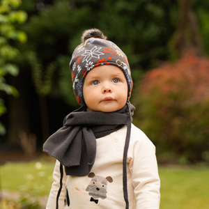 Winterset Jungen: Mütze und Schal Grau Remek