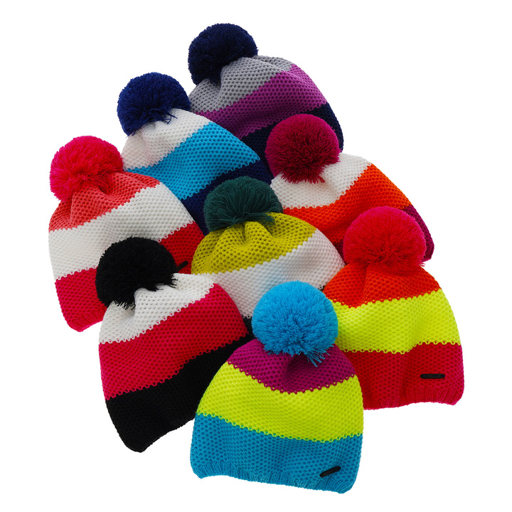 Wintermütze für Mädchen mit Bommel Blau Naruto