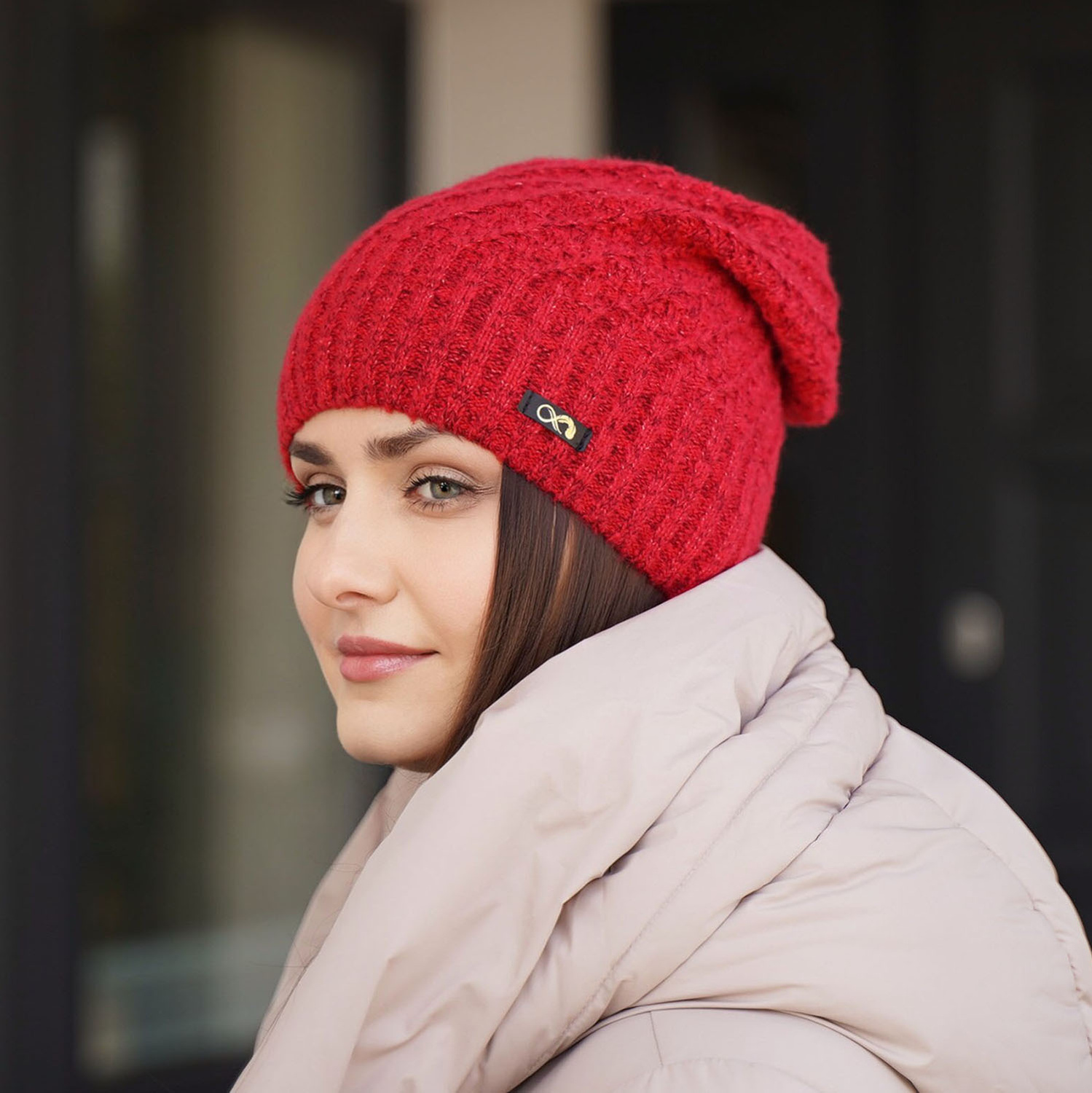 Wintermütze Damen aus Merinowolle in Honig Misha