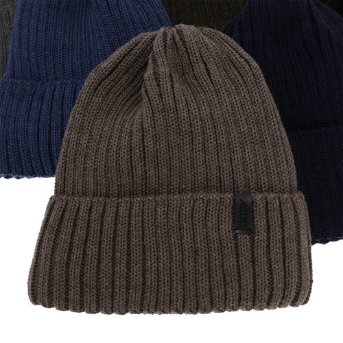 Wintermütze Herren, blau, mit Merinowolle, Tyrol