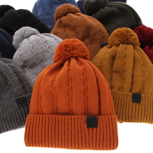 Winterset Jungen: Mütze und Schlauchschal mit Bommel Schwarz Deny