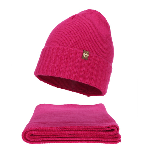Winterset Damen: Mütze und Schal, Winter, amarant, Shasta