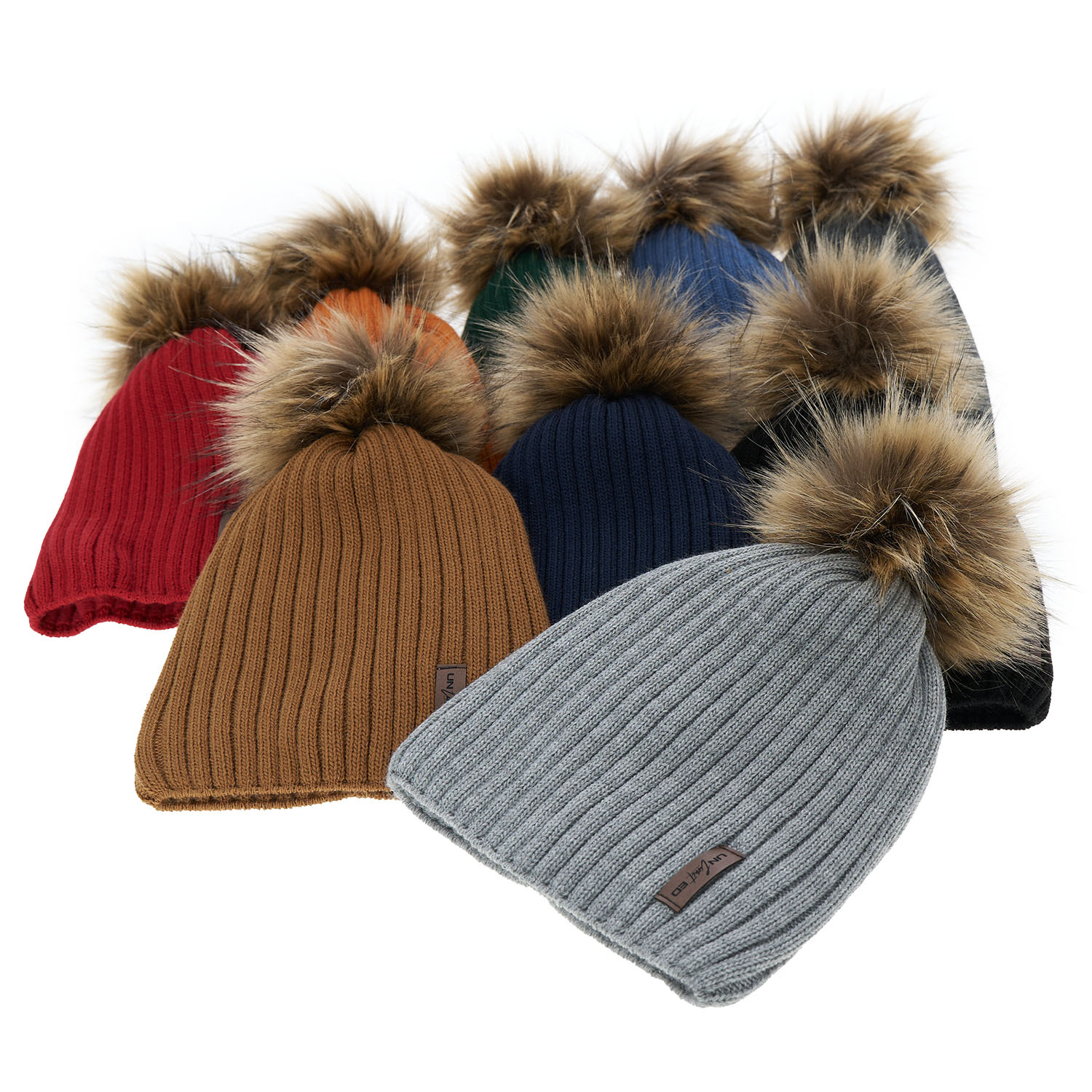 Wintermütze Jungen mit Bommel Grau Amur