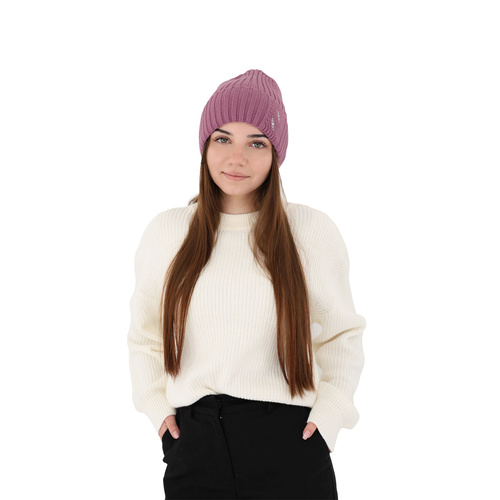 Wintermütze Damen 100% extrafeine Merinowolle Rosa Ariga