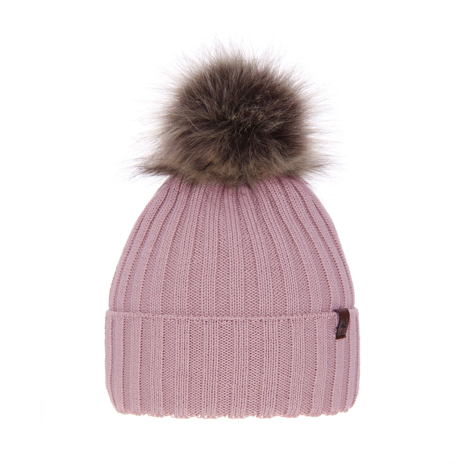 Wintermütze Damen aus Merinowolle in Rosa Texa