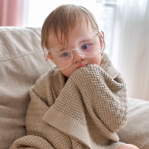 Baby und Kinder Decke aus 50% Bambus-Fasern, 50% Bamwolle Grau Pony