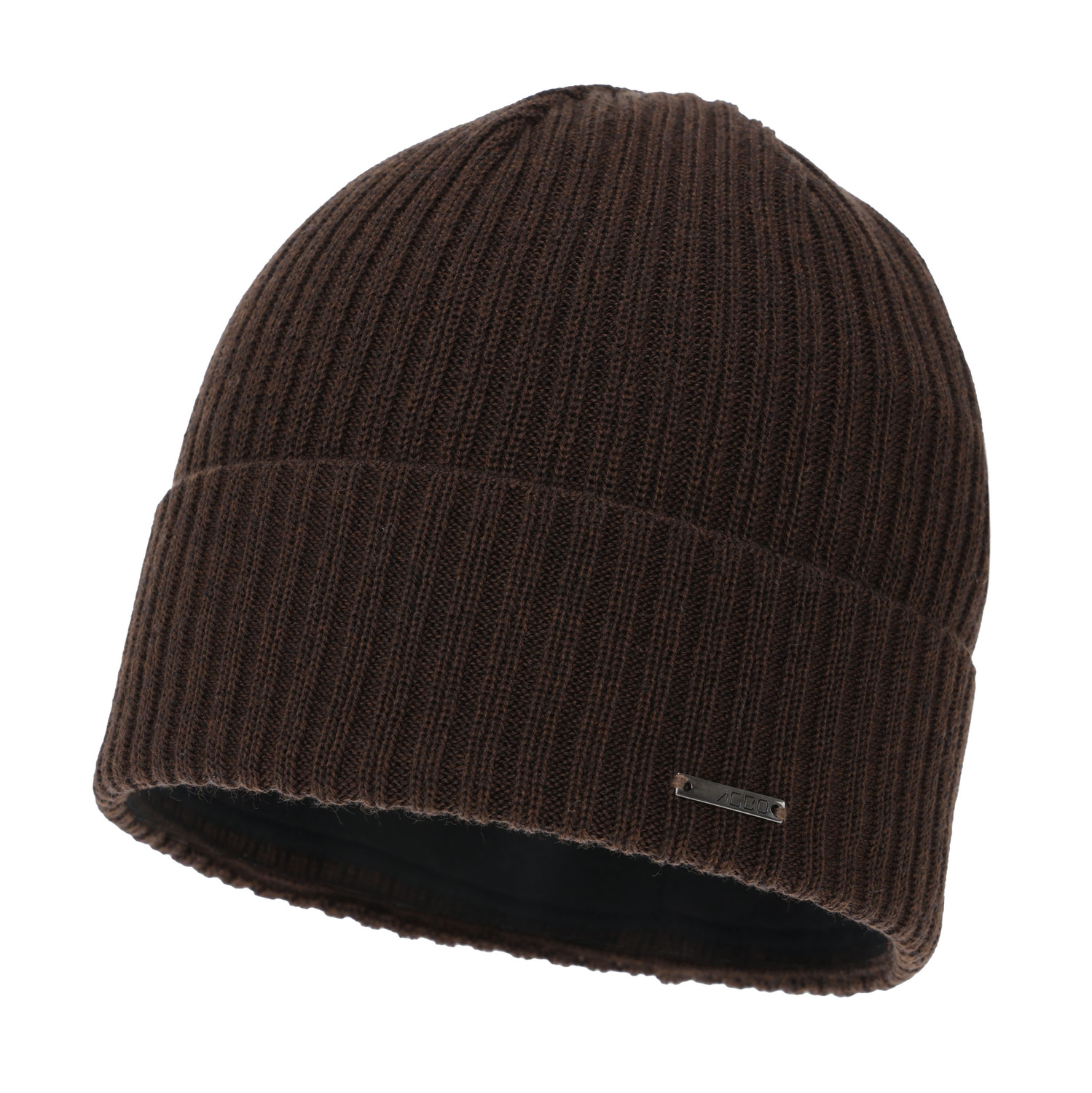 Wintermütze Herren, braun, mit Merinowolle, Baltor