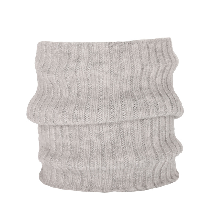 Schlauchschal Damen Merinowolle Grau Besta