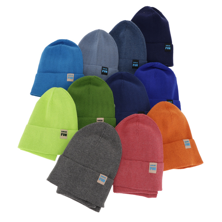 Herbst und Frühlingsset Jungen: Mütze und Schlauchschal Navy Blau Ottavio