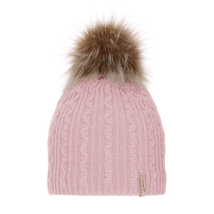 Wintermütze Damen mit Bommel Rosa Xena