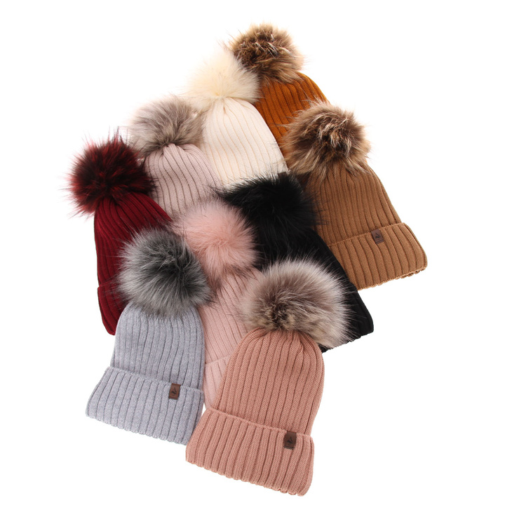 Wintermütze Damen aus Merinowolle in Rosa Texa
