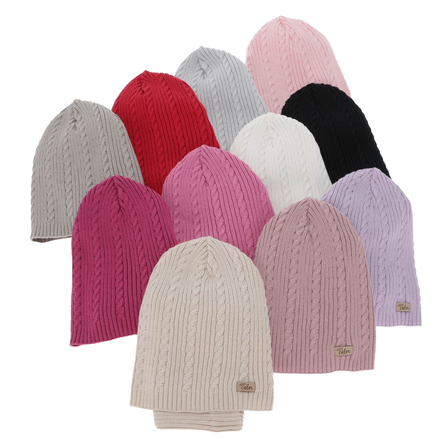 Herbst und Frühlingsset Mädchen: Mütze und Schlauchschal, rosa, mit Baumwolle, Ordesa