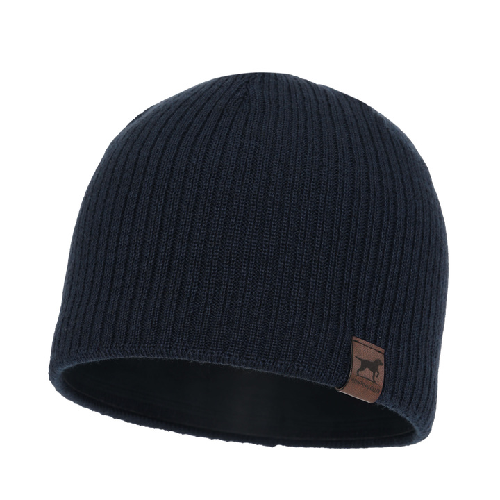 Wintermütze Herren aus Merinowolle in Navy Blau Bird