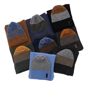 Winterset Jungen: Mütze und Schal Navy Blau Sonik