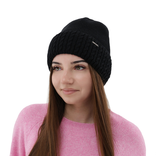 Wintermütze Damen aus Merinowolle in Rosa Febe