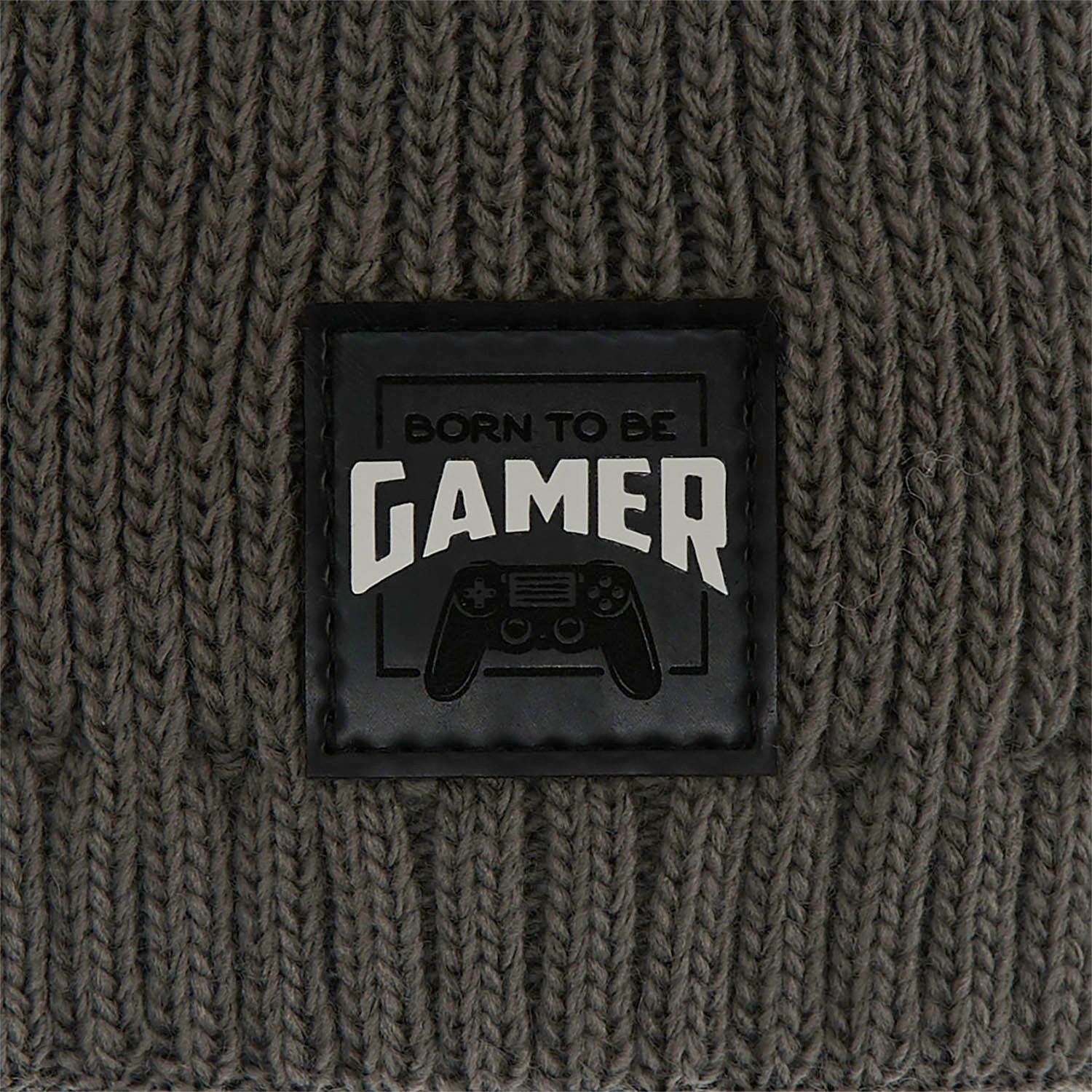 Winterset Jungen: Mütze und Schlauchschal Grau Gami