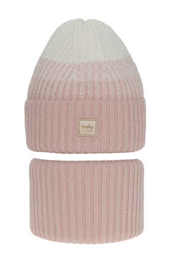 Winterset Mädchen: Mütze und Schlauchschal Rosa Tasha