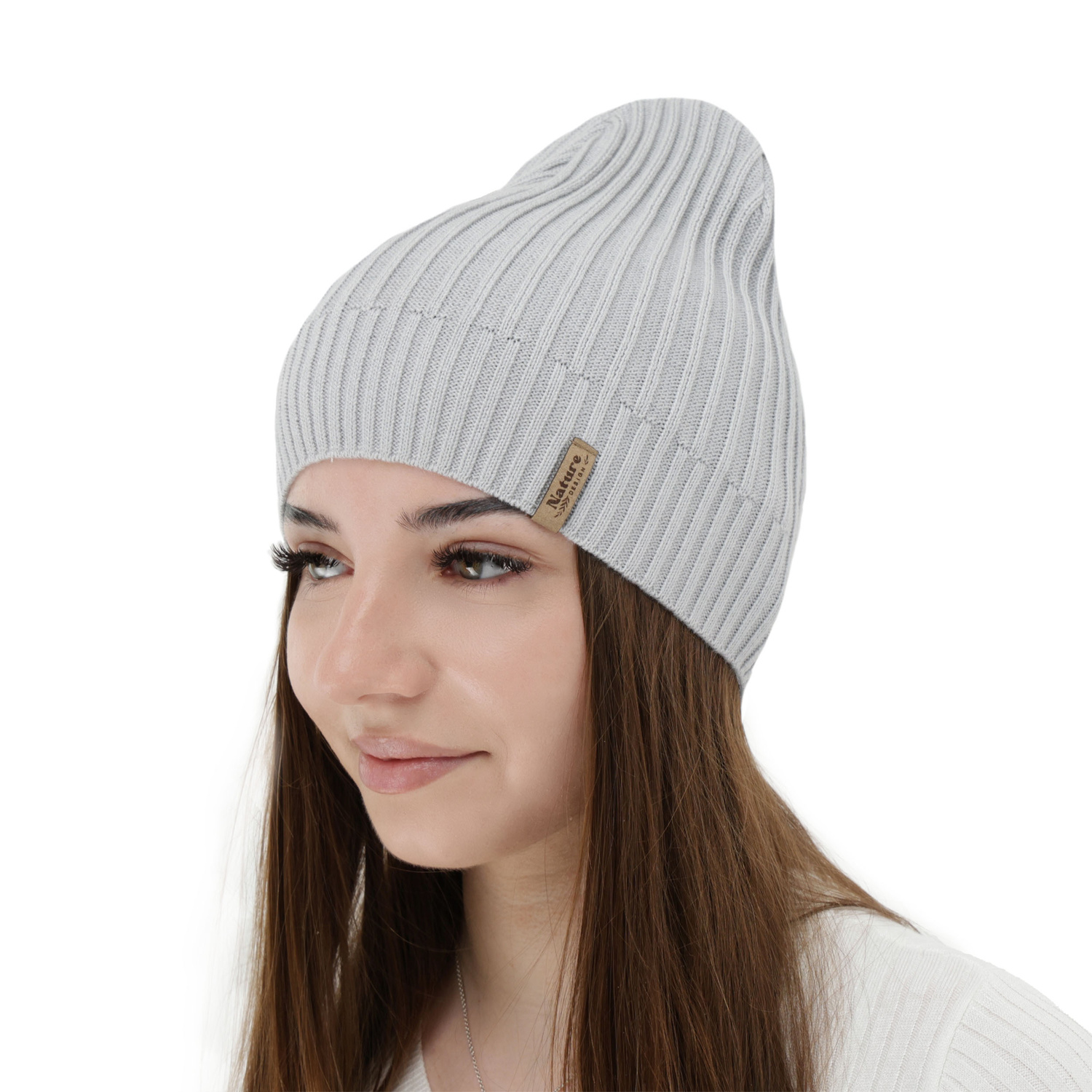 Damen Herbst und Frühlings Mütze, mit Baumwolle, weiß, Mirona