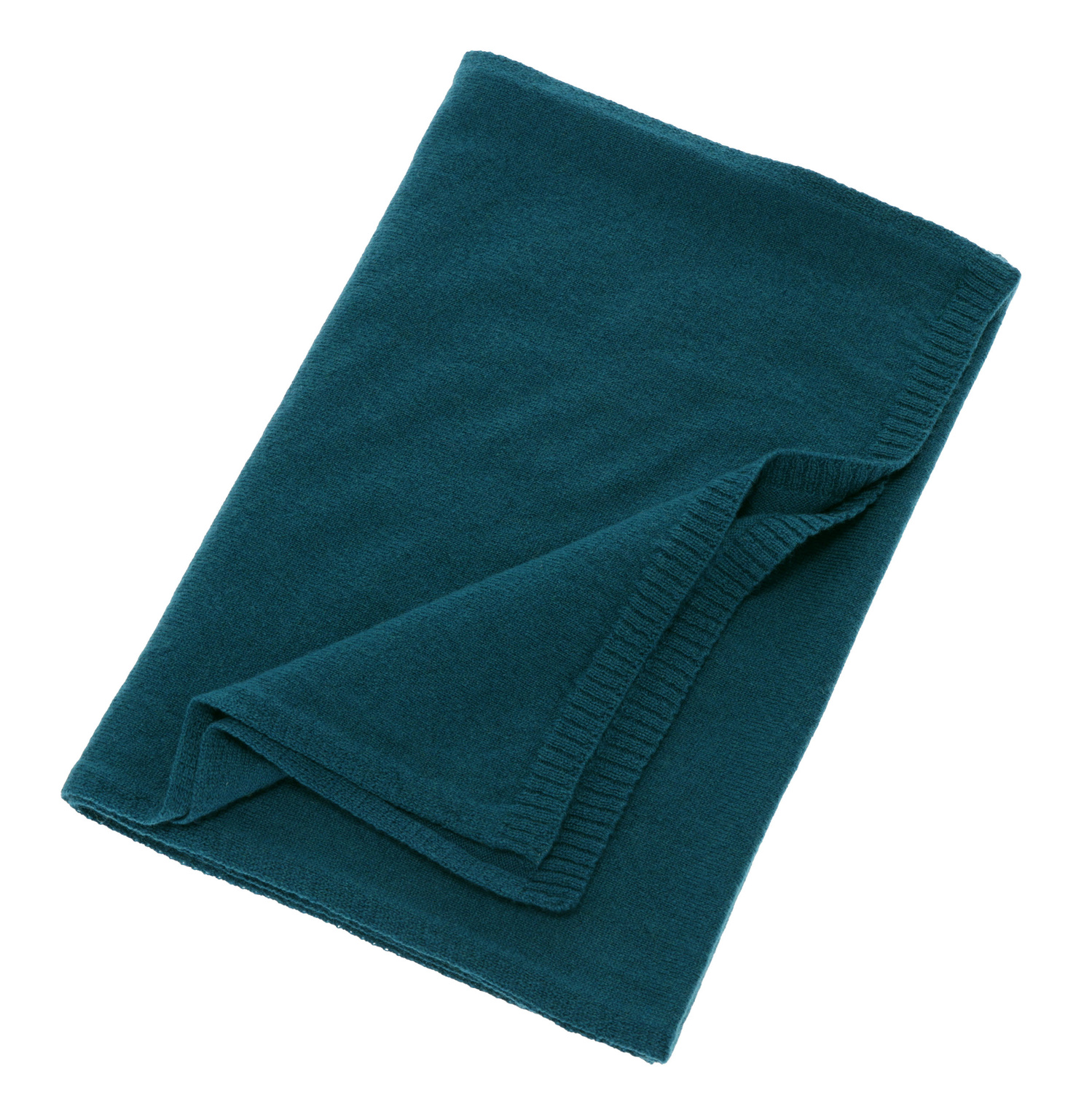 Winterschal Damen, Winter, smaragdgrün, mit Merinowolle und Kaschmir, Irenia