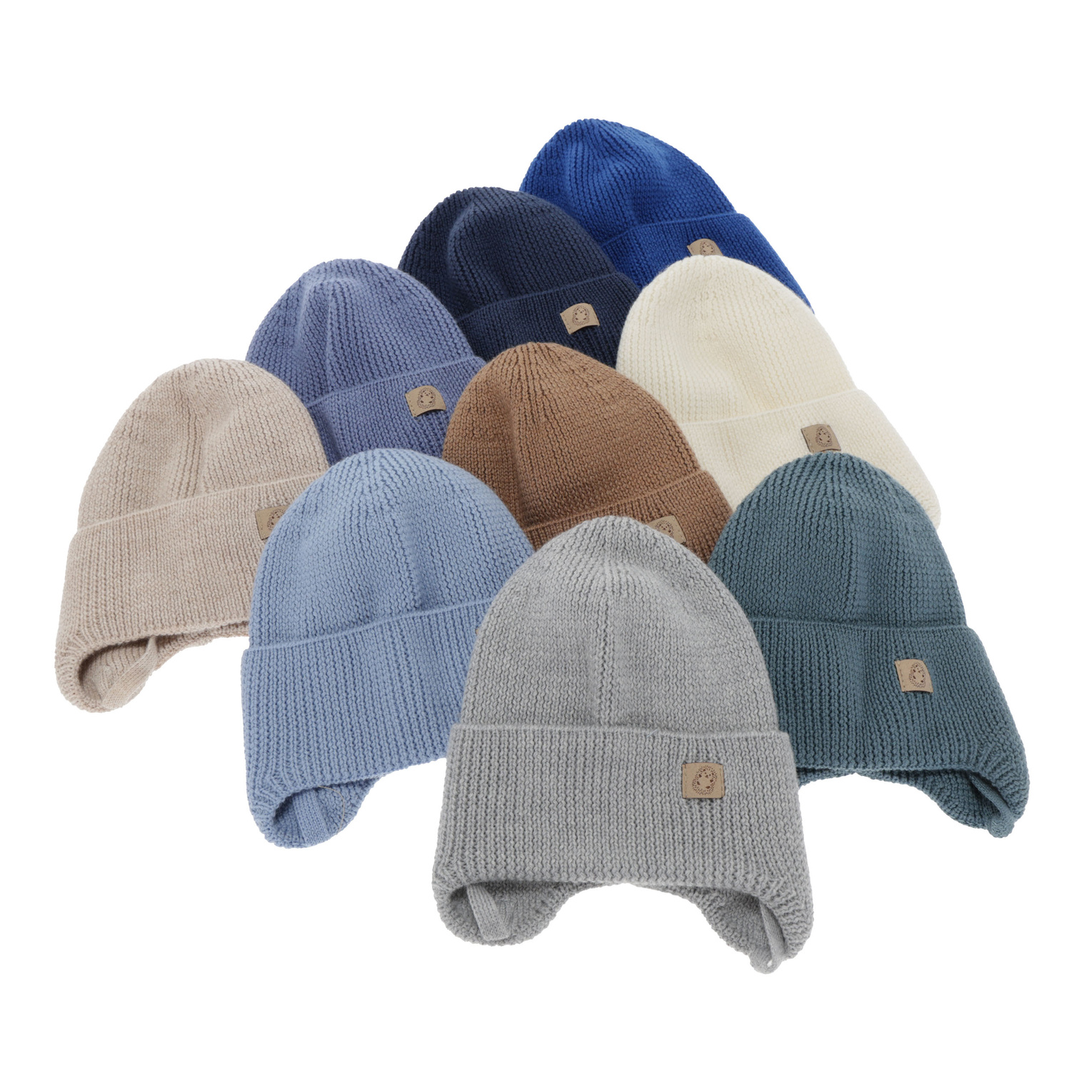 Herbst und Wintermütze für Jungen, beige, 100% Merinowolle, Bakadi