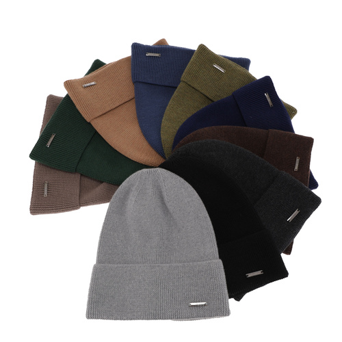 Herrenmütze Frühling- Winter Navy Blau 100% extrafeine Merinowolle Memfis