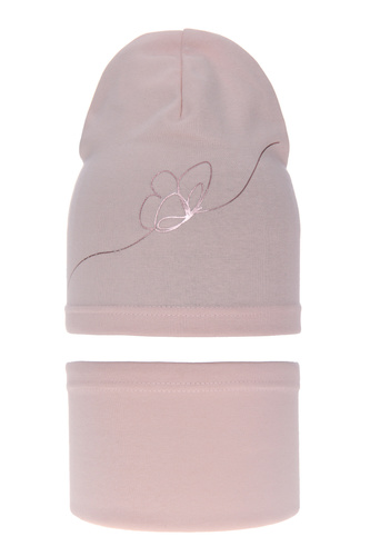 Herbst und Frühlingsset Mädchen: Mütze und Schlauchschal Rosa Jula