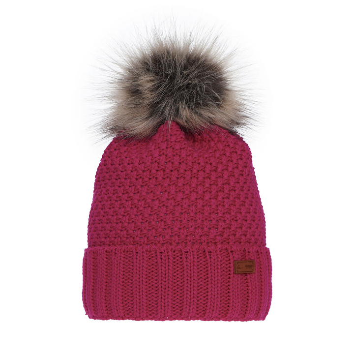 Wintermütze für Mädchen mit Bommel Rosa Pola