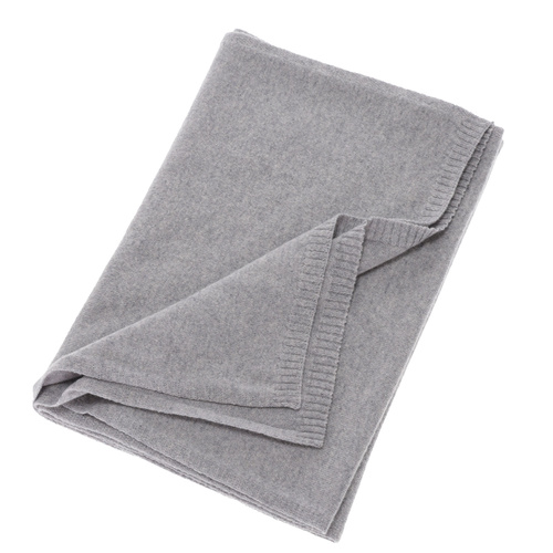 Winterschal Damen, Winter, grau, mit Merinowolle und Kaschmir, Irenia