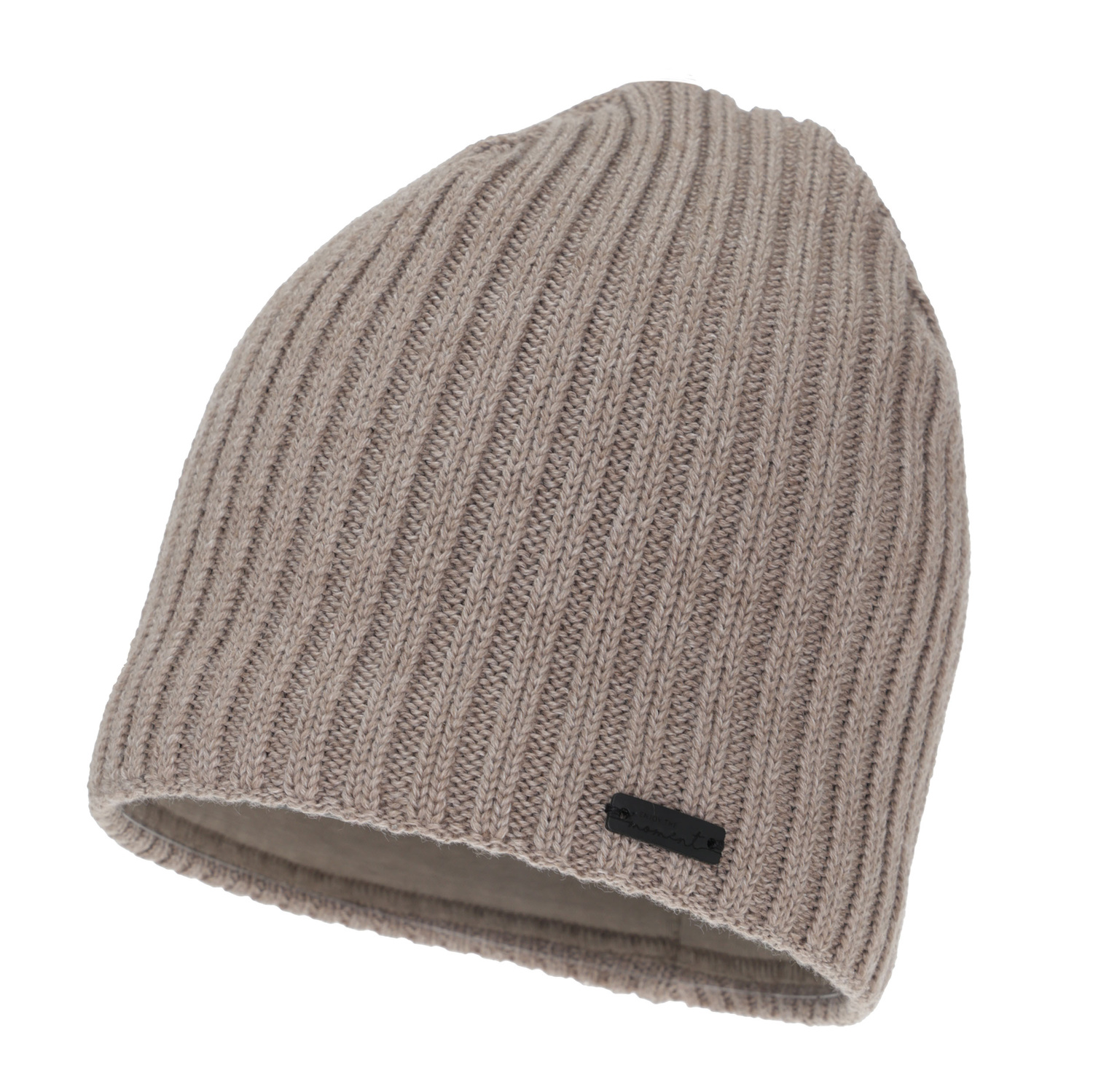 Wintermütze Damen, dunkelbeige, mit Merinowolle, Soletta