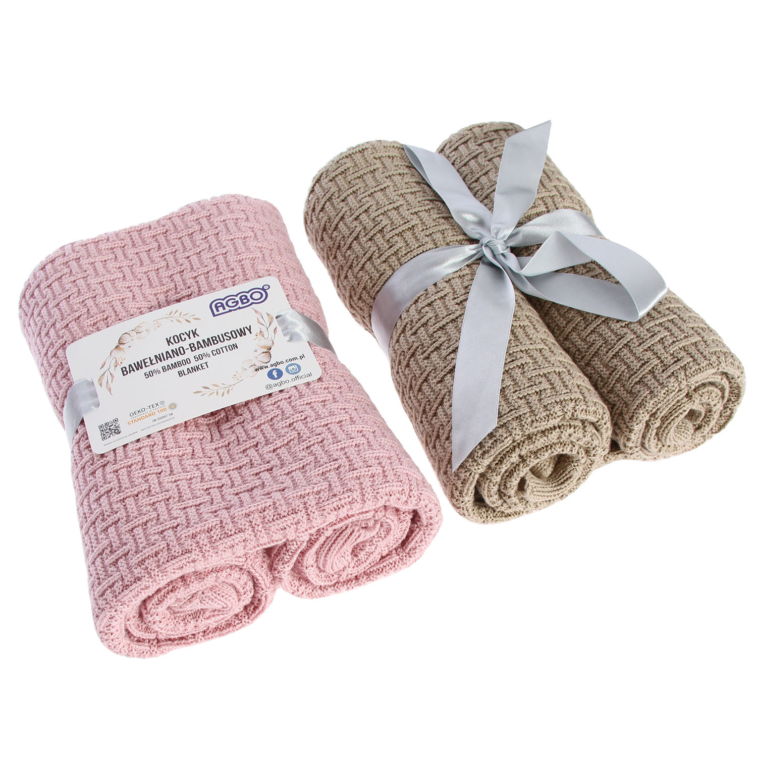 Baby und Kinder Decke aus 50% Bambus-Fasern, 50% Bamwolle Grau Pony