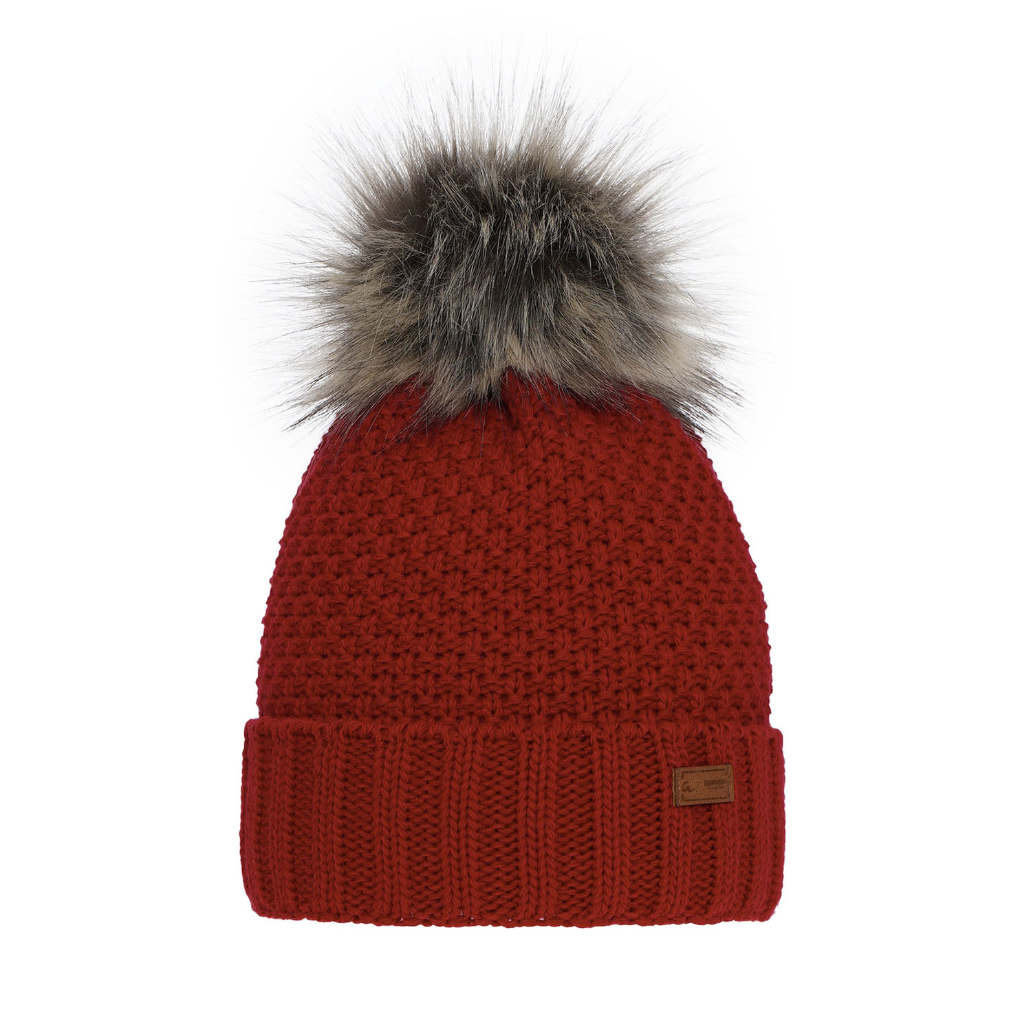 Wintermütze für Mädchen mit Bommel Rot Pola