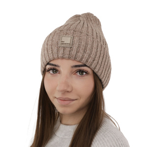 Wintermütze Damen Beige aus Merinowolle Benedetta