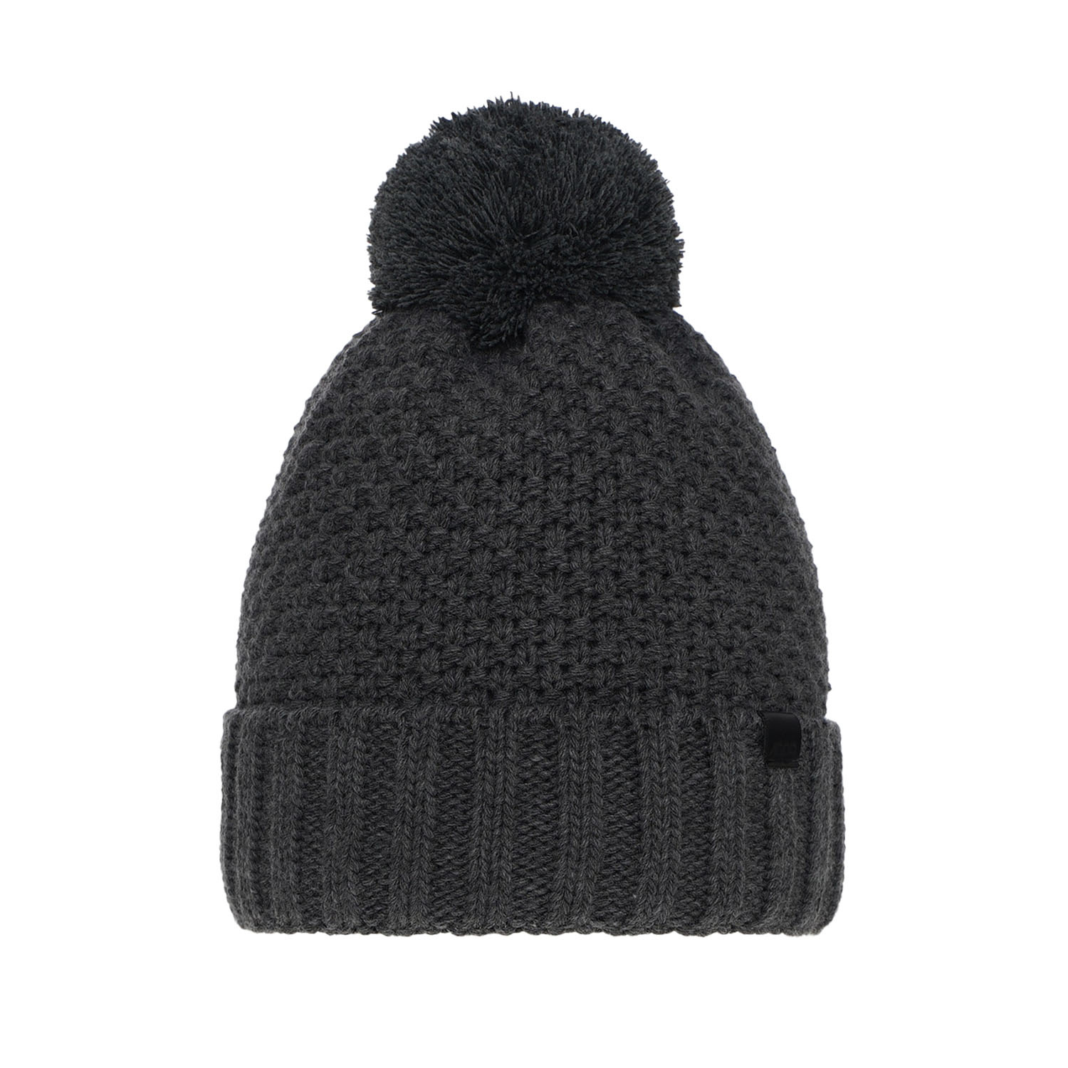 Wintermütze Jungen mit Bommel Grau Polins 