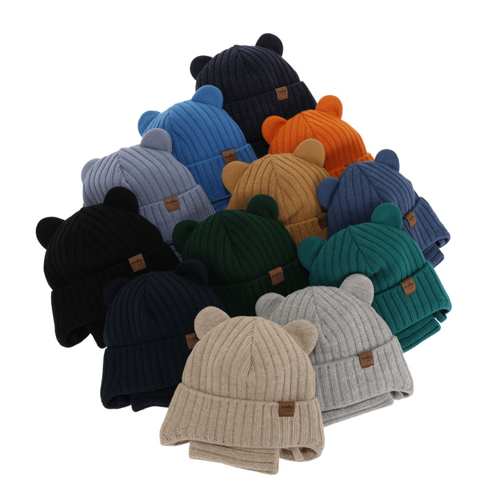 Winterset für Jungen: Mütze und Schlauchschal in Navy Blau Ferven