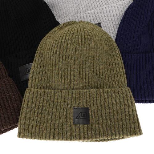 Herrenmütze Frühling- Winter Grün 100% extrafeine Merinowolle Matias