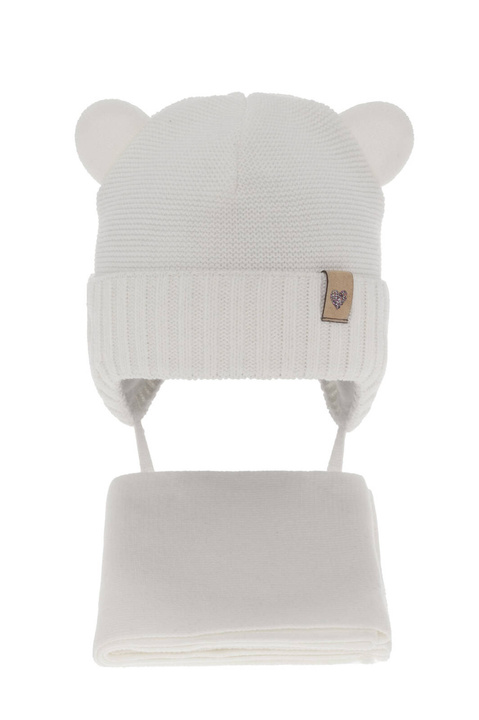 Winterset Mädchen: Mütze und Schal Weiß Alice