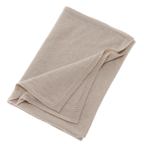 Winterschal Damen, Winter, hellbeige, mit Merinowolle und Kaschmir, Irenia