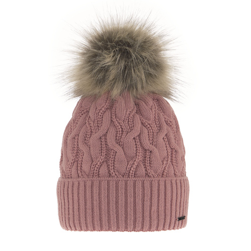 Wintermütze Damen mit Bommel Rosa Deva