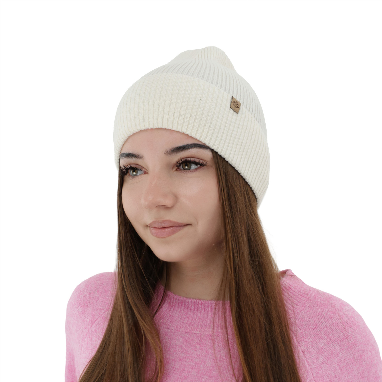 Herbst und Frühlingsmütze Damen, hellrosa, mit Merinowolle und Kaschmir, Alineta