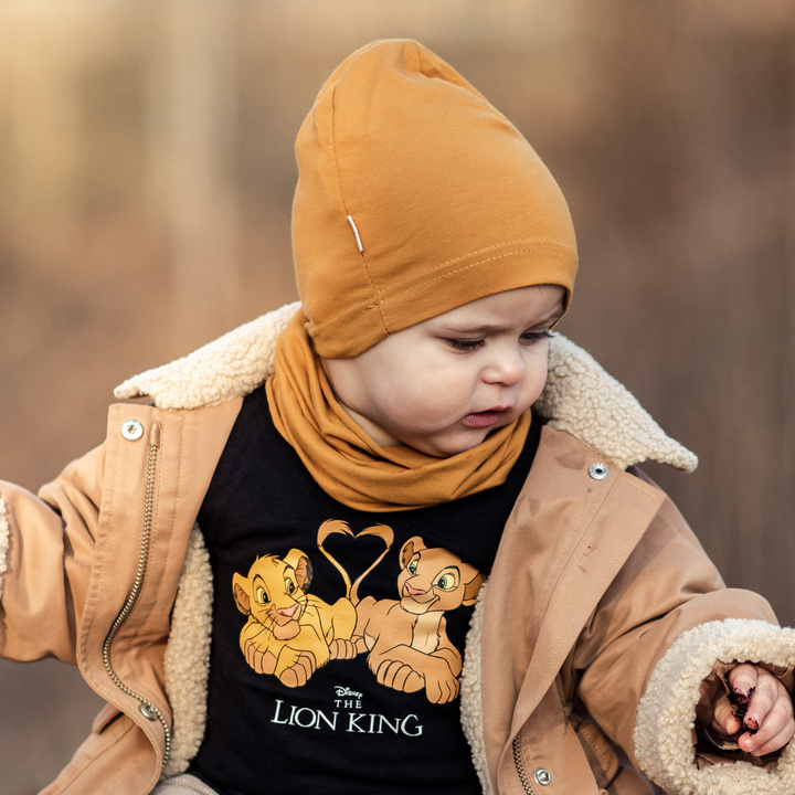 Herbst und Frühlingsset Mädchen: Mütze und Schlauchschal khaki Hazelka